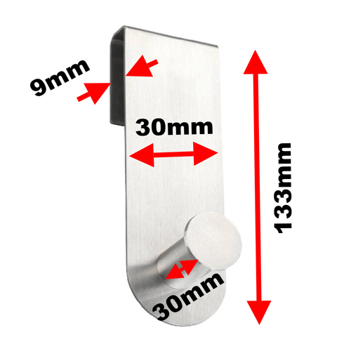 Single Shower Hook Celano Stainless Steel Image 2