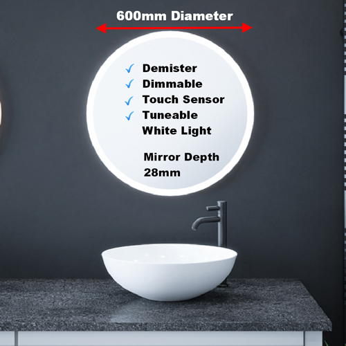 Sudbury LED Mirror With Demister Image 4
