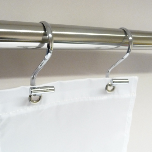 T Bar Shower Curtain Hooks Chrome (Pack of 12) Image 5