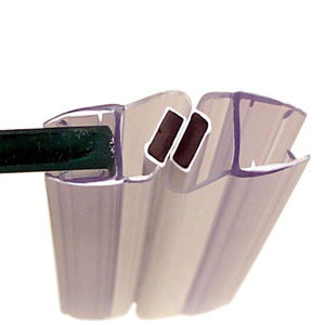 ClipSeal PS-8M-6: Magnetic In-Line Door seal for Shower Doors (196cm Length)