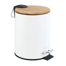 Wenko Tortona White Easy Close 3L Pedal Bin