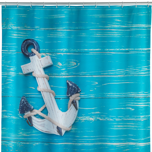 Wenko Aboard Shower Curtain 180cm x 200cm Image 1