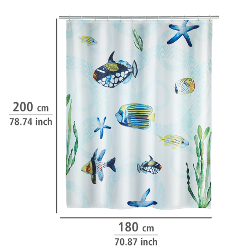 Wenko Aquaria Shower Curtain 180cm x 200cm Image 2