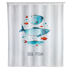 Wenko Big Fish Shower Curtain 180cm x 200cm