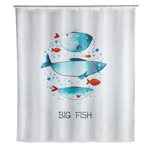 Wenko Big Fish Shower Curtain 180cm x 200cm Image 1