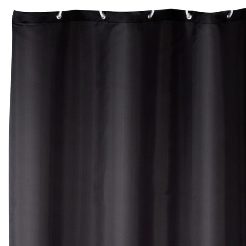 Plain Black Shower Curtain 180cm x 200cm Image 3