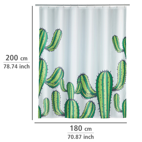 Wenko Cactus Shower Curtain 180cm x 200cm Image 2