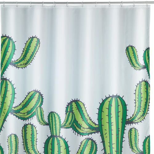 Wenko Cactus Shower Curtain 180cm x 200cm Image 1