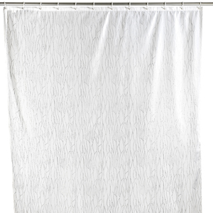 Wenko Deluxe White Shower Curtain 180cm wide x 200cm drop