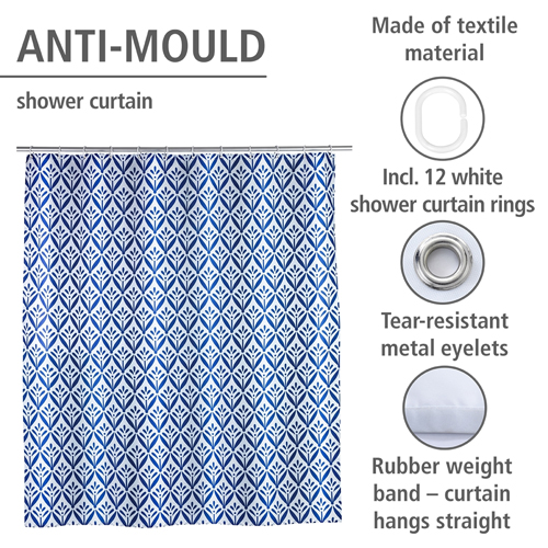 Wenko Lorca Shower Curtain 180cm x 200cm - Obsolete Image 4