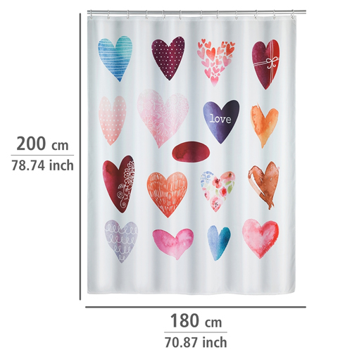  Wenko Love Shower Curtain 180cm x 200cm Image 2