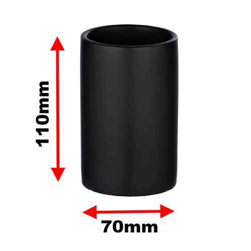 Wenko Polaris Matt Black Tumbler Image 2