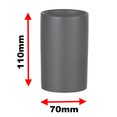 Wenko Polaris Matt Grey Tumbler Image 2