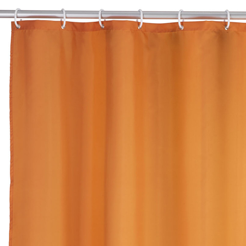 Wenko Uni Orange Shower Curtain 180cm x 200cm Image 1