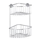 Wenko Power Lock Stainless Steel Corner Two Tier Bovino