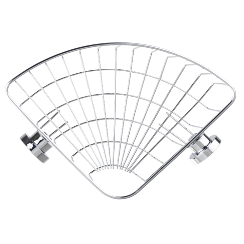 Wenko Power Lock Stainless Steel Corner Basket Bovino Image 4