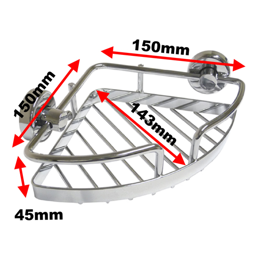 Wenko Power Lock Corner Shelf Sion Image 2