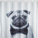 Wenko Pug Shower Curtain