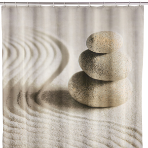 Wenko Sand And Stone Shower Curtain 180cm x 200cm - Obsolete