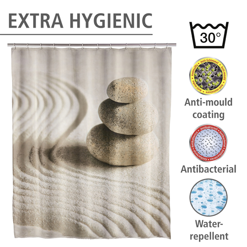 Wenko Sand And Stone Shower Curtain 180cm x 200cm Image 3