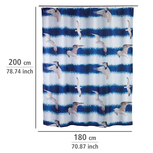 Wenko Seagull Shower Curtain 180cm x 200cm Image 2