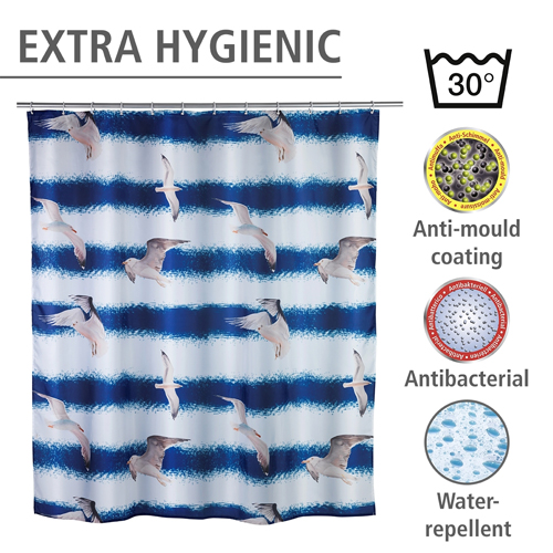 Wenko Seagull Shower Curtain 180cm x 200cm Image 3