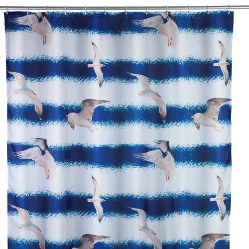 Wenko Seagull Shower Curtain 180cm x 200cm Image 1