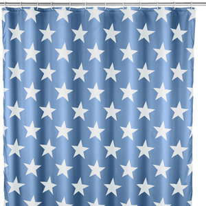 Wenko Stella Blue Shower Curtain 180cm x 200cm