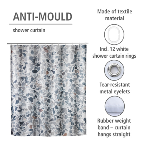 Wenko Terrazzo Shower Curtain 180cm x 200cm Image 4