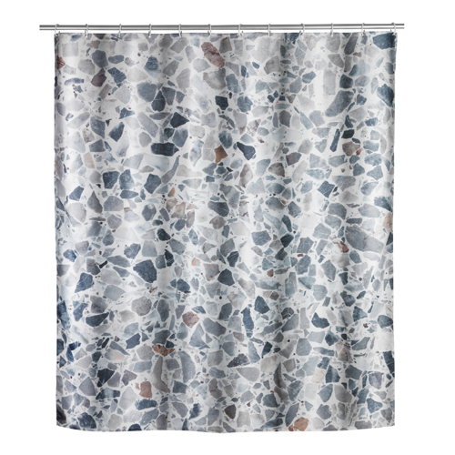 Wenko Terrazzo Shower Curtain 180cm x 200cm Image 1