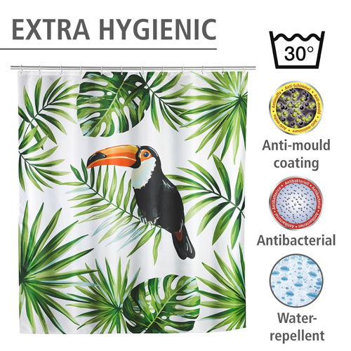 Wenko Tucan Shower Curtain 180cm x 200cm Image 3