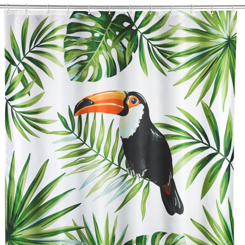 Wenko Tucan Shower Curtain 180cm x 200cm Image 1