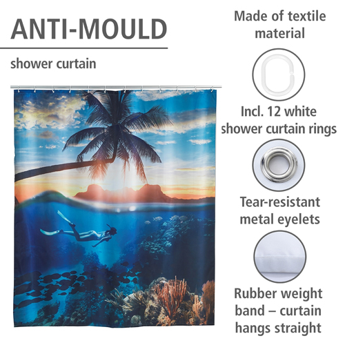 Wenko Underwater Shower Curtain 180cm x 200cm Image 4