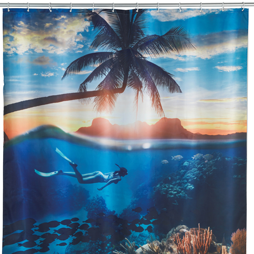 Wenko Underwater Shower Curtain 180cm x 200cm Image 1