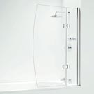 Hinged D Shaped Chrome 800mm