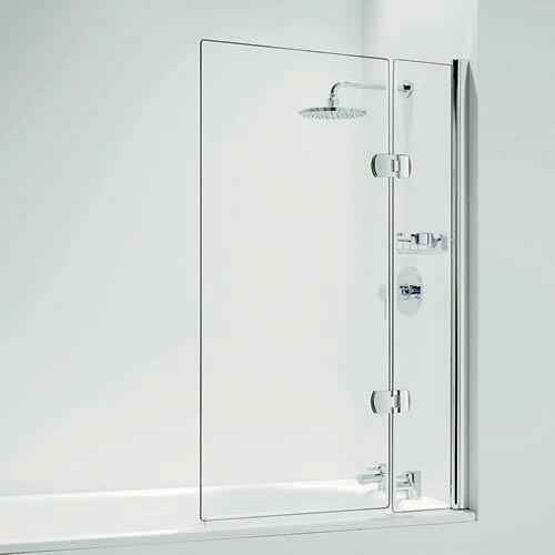 Hinged Square Bathscreen With Fixed Panel - Obsolete Image 1