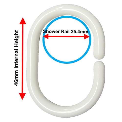 C Type Rings - White (Pack of 12) Image 2
