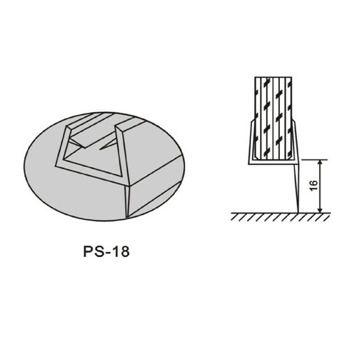 ClipSeal PS-18-6: Offset wiper for Bath Screens & Doors Image 3
