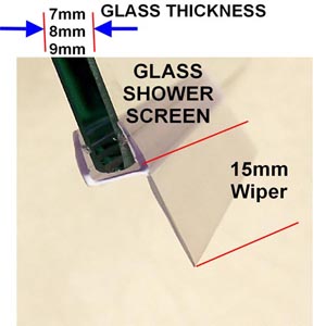 PS-18-8: Offset wiper for Bath Screens & Doors (86cm Length) Image 4