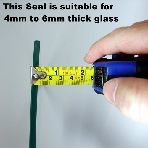 ClipSeal PS-8M-6: Magnetic In-Line Door seal for Shower Doors (196cm Length) Image 5