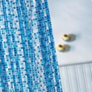 Blue Mosaic Shower Curtain