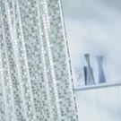 Silver Mosaic Shower Curtain