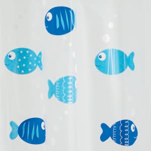 Wiggly Fish Shower Curtain 180cm x 180cm - Obsolete Image 3