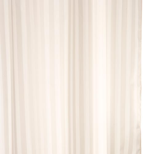 Woven Stripe Ivory Shower Curtain 180cm x 180cm - Obsolete Image 1
