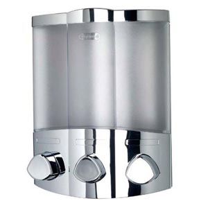 Euro Dispenser Trio Chrome Or White