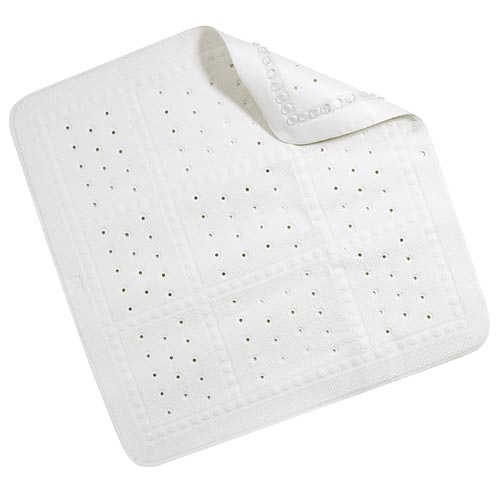 White Cushioned Shower Tray Mat Image 1