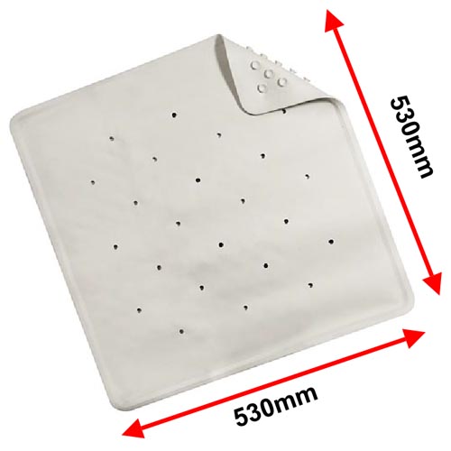 White Rubagrip Shower Tray Mat Image 2