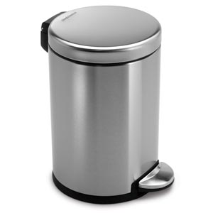 simplehuman Mini Round Brushed L Pedal Bin - Obsolete