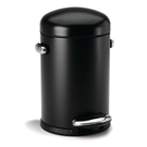 simplehuman Retro Black 4.5L Pedal Bin