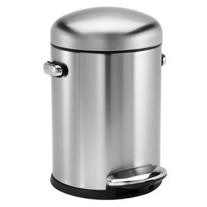 simplehuman Retro Brushed 4.5L Pedal Bin